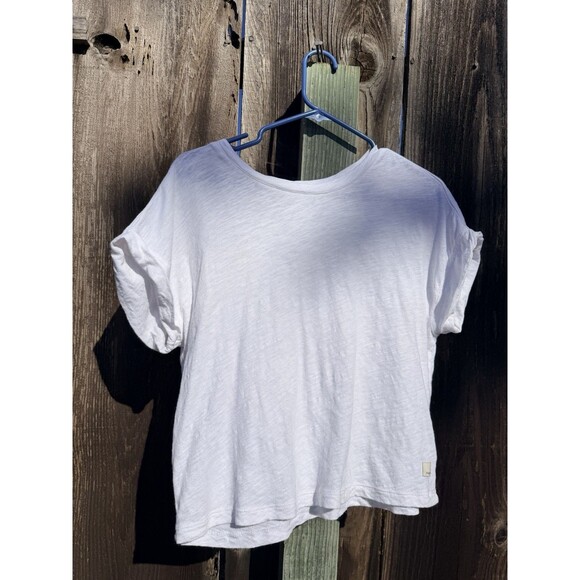 Vuori Pima Cotton Slub Tee White Short Sleeve Relaxed Fit XS VW1065 - Picture 1 of 10